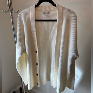 Mango Off-White Buttoned Cardigan